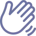 Hand waving icon