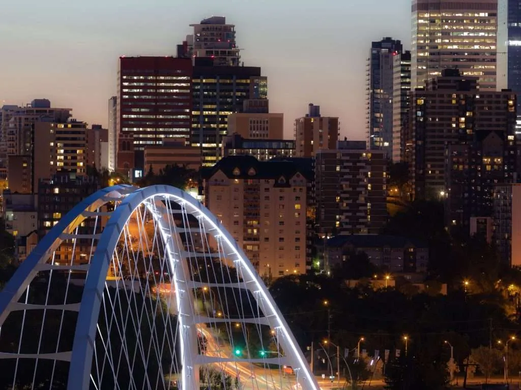 Edmonton Skyline featuring the Walterdale Bridge
