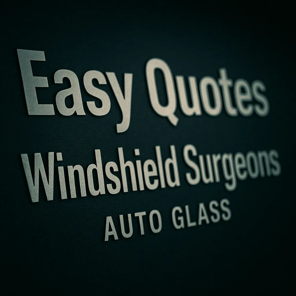 Easy Quotes Windshield Surgeons Auto Glass